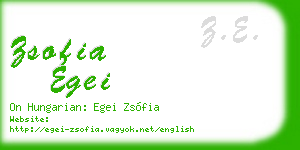 zsofia egei business card